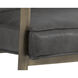 Kristoffer Vintage Steel Grey Leather Lounge Chair